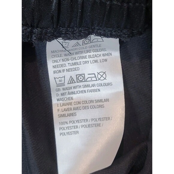 Black AnyBody Tall Satin Jogger Pants Side Pockets New Casual Lounge XL - Picture 14 of 15